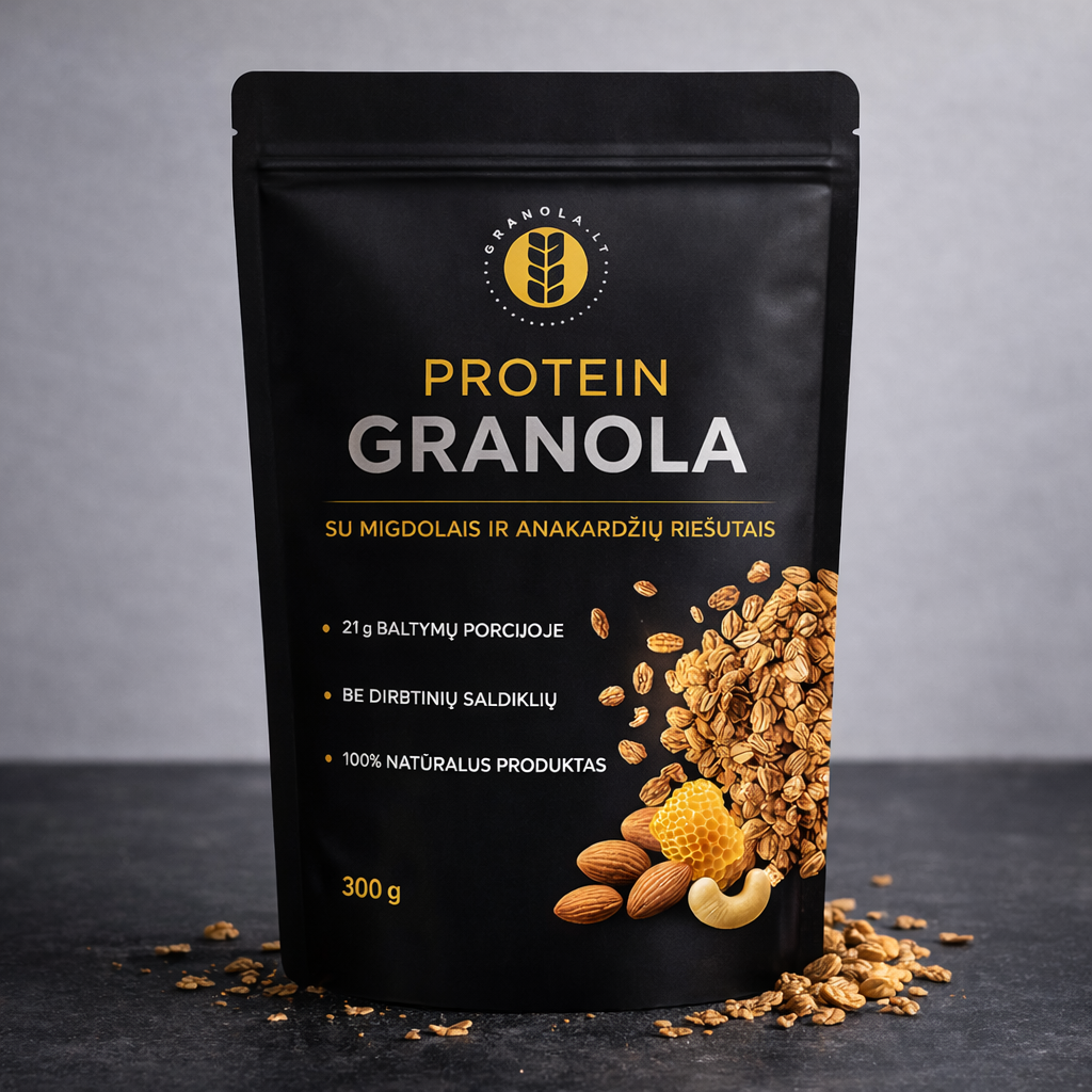 Protein Granola su anakardžių ir migdolų riešutais 300g