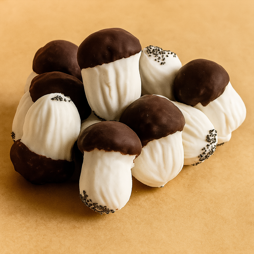 Naminiai MOČIUTĖS Meduoliniai grybukai su šokolado glaistu (500g)